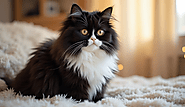 Black and White Persian Cat