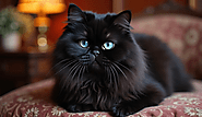 Black Persian Cats with Blue Eyes
