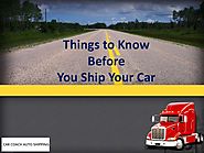 Things to Know Before You Ship Your Car