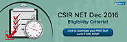 CSIR NET Eligibility Criteria