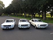 1966 White Hard Top Mustang (3 Passengers Plus Driver) Classic Car for Hire in Melbourne - Exclusive Limousines