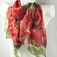 Attractive Scarves For Women With Flower Design.