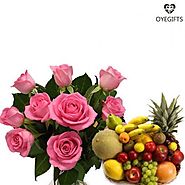 Get Exotic and Graceful Flowers with Fruit Basket