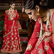 Stunning Bridal Wear Lehengas With Embroidery Work By Designersandyou