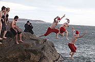 In Dublin Ireland Participants Jump Into The Forty-Foot Seawater Pool in Sandycove on Christmas Day For A Frosty Swim