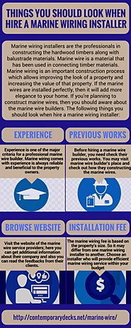 Things you should Look when Hire a Marine Wiring Installer