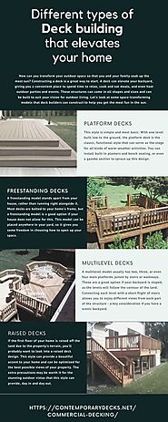 Different types of Deck building that elevates your home