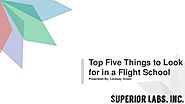 Top five things to look for in a flight school