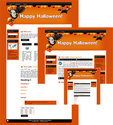 Halloween Orange Wordpress Website Theme With Header, Blogger and HTML Images and Template Included, Instant Download...