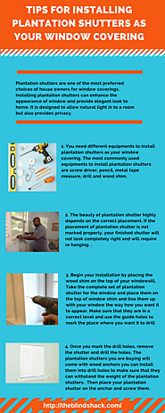 Tips for installing plantation shutters as your window covering