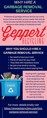 Why Hire a Garbage Removal Service?