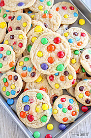Soft and Chewy M & M Cookies