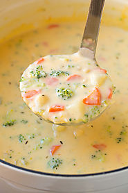 Cheesy Vegetable Chowder {AKA Broccoli Cheese Potato Soup} - Cooking Classy