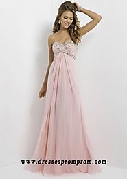 Pink Long Open Back Strapless Shiny Rhienstone Top Perfect Prom