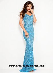 Scala 48546 Shimmering Sequin Open Back Gown Online