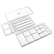 InterDesign Linus Fashion Jewelry Vanity and Drawer Organizer Tray for Rings, Earrings, Bracelets, Necklaces - 3 piec...