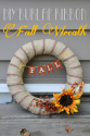 DIY Burlap Ribbon Fall Wreath