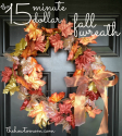 The How To Mom: 15 minute 15 dollar fall wreath