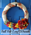 Fall Felt Leaf Wreath