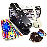 Pick-a-Palooza DIY Guitar Pick Punch Mega Gift Pack - the Premium Pick Maker - Leather Key Chain Pick Holder, 15 Pick...