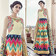 Best Patterns Classic Designer Long Evening Gown Online India For Sale