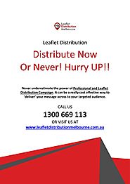 Target Your Audience with Printed Leaflet Distribution in Melbourne