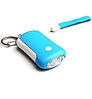 KASP Personal Alarm & LED Torch Light 120db | Rape Safety Running | SOS Emergency Siren | Battery Included | Blue & W...