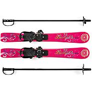 Lucky Bums Kid's Beginner Snow Skis and Poles
