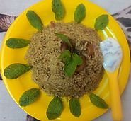 Mint rice recipe : vegetarian | Famous Indian Recipes | Pudina rice recipe