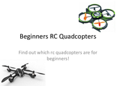 Best Beginner RTF Quadcopters