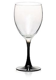 Black Stem Wine Glass 10oz