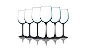 Black Wine Glasses with Beautiful Colored Stem Accent - 19 oz. set of 6