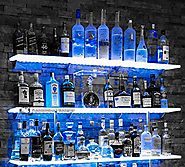Lighted Liquor Bottle Shelves