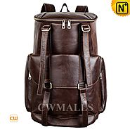 CWMALLS® Men's Leather Bucket Backpack CW916007