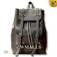 CWMALLS® Vintage Leather Flap Backpack CW915790