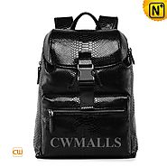 CWMALLS® Python Embossed Leather Backpack CW936036