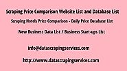 Scraping Price Comparison Website List and Database List