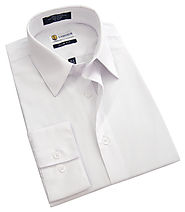 Buy Labiyeur Slim Fit White Button Cuff Men's Dress Shirt