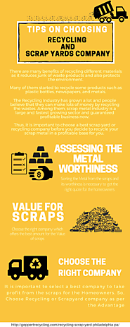 Tips on Choosing Recycling and Scrap Yard Company