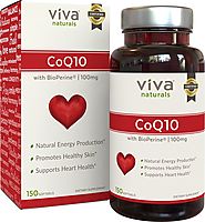 Viva Naturals CoQ10 100mg, 150 Softgels - Enhanced with BioPerine® for Increased Absorption