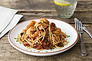 Tiger Prawn Spaghetti with Chilli and Sun-Dried Tomatoes