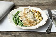 Pan-Fried Chicken with New Potatoes and Tarragon Sauce