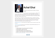 Achal Ghai - Founder & Chief Executive Officer of Avigo Capital