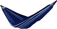 Zoophyter King Size Hammock, cotton. Perfect for park, Yard, Bedroom, Porch, Indoor & Outdoor - Blue Stripes