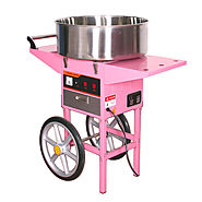 Candy floss cart machine with mobile cart - CFM-02