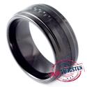 Black Tungsten Ring-Black Carbon Fiber-STEALTH
