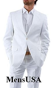 Mens White Linen Suits for Wedding
