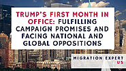 Trump’s first month in office: Fulfilling campaign promises and facing national and global oppositions | Migration Ex...