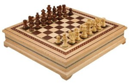 Amazon.com - Helen Chess Inlaid Wood Board Game with High Quality Weighted Wooden Pieces - 15 Inch Set -