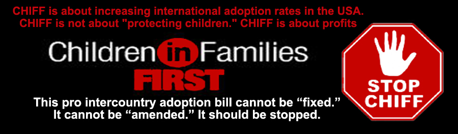 Headline for Stop The Children In Families First Act of 2013 - CHIFF